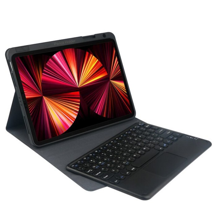 IPad Air3 10.52019iPad Pro 10.22020 와 호환되는 터치 패드가있는 분리형 BT 키보드 케이스