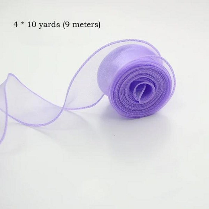 GEEKI 옷 수선 재봉 재단 미싱 바느질 부자재 DIY 공예용 쉬폰 실크 리본 오간자 새틴 선물 포장 장식 웨딩 부케 화환 용품 롤 당 10 야드