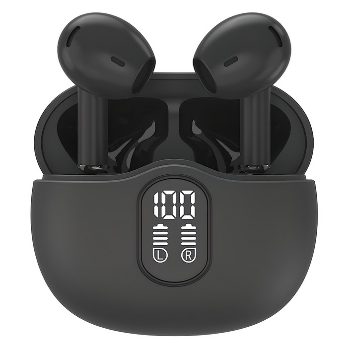 블라우풍트 Ai ENC 노이즈캔슬링 LED 블루투스 5.4 오픈형 이어폰, BLPBE363K, 블랙