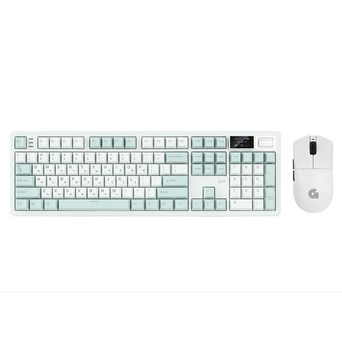 지클릭커 WMK790 8K 무선 블루투스 기계식 키보드 마우스 세트 그린라이트 도각도각45g, 일반형, 그린라이트 도각도각45g, WMK790