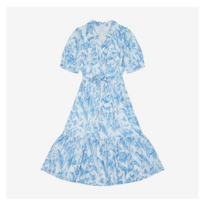 베스띠벨리 플라워 프린팅 러플 원피스 BKOAG2573