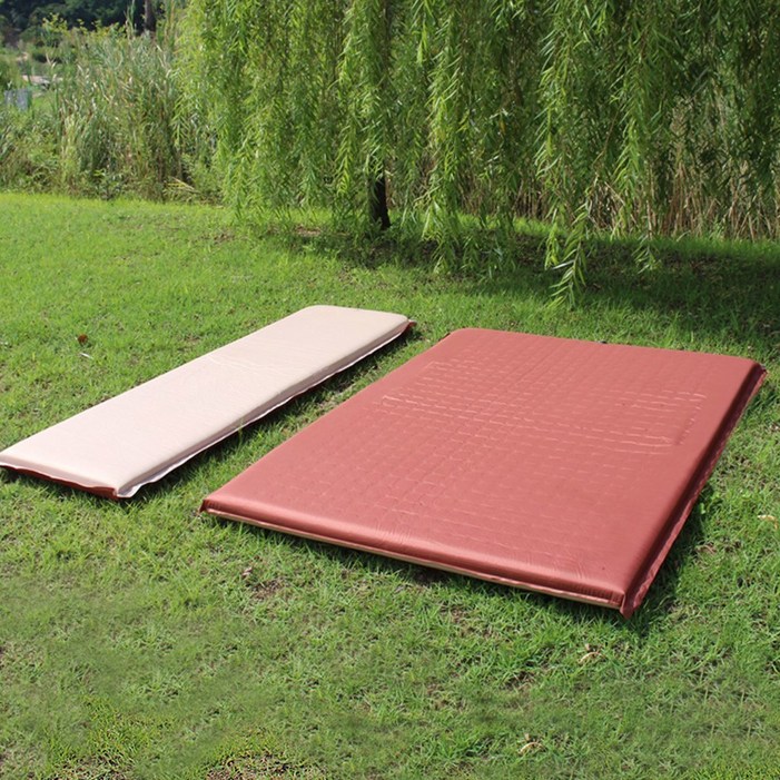 8CM 하베누 자충매트 에어쿠션 싱글 더블 야외 차박 캠핑 에어 캠핑매트, 베이지