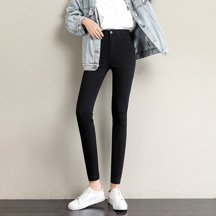 38사이즈까지 빅사이즈  왕스판 스키니바지 허리밴딩 봄 여름바지 얇은원단