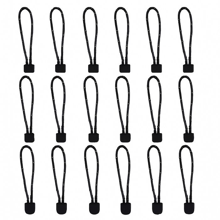 파랑별 지퍼 스트랩 연장 고리 20p 도트 블랙, 1개, 도트블랙