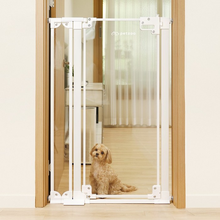 펫쭈 강아지 펜스 안전문 울타리 투명 애견 펫룸, 125cm, 1개