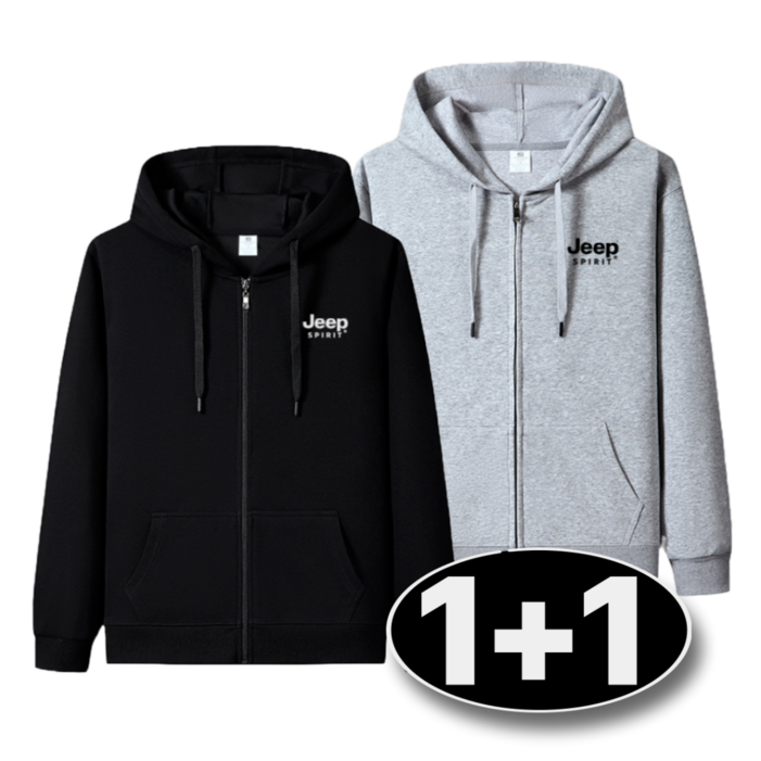 11JEEP SPIRIT 지프 여성 남자 후드 집업 세트 오버핏 가을 봄 2장 세트