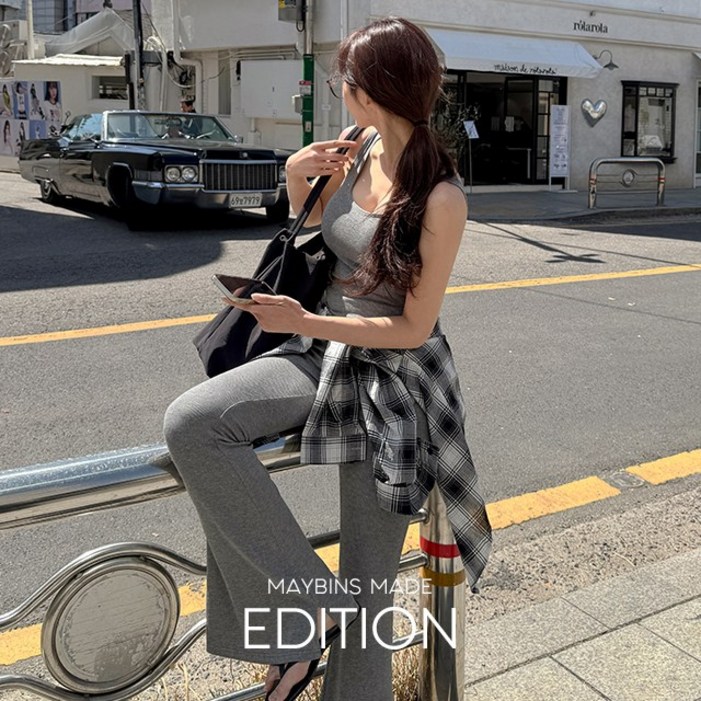 메이빈스무료배송MADE모우 부츠컷 팬츠슬리브리스set