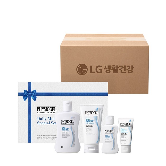 LG추석선물세트 피지오겔DMT크림로션세트 x 8개  쇼핑백, 1BOX