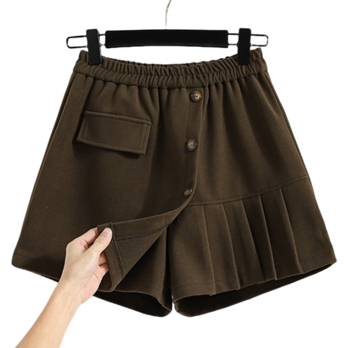 여성 모직 반바지 여성 겨울반바지 겨울 반바지 여성 반바지 반바지  기모 반바지 뉴타임즈 K494T121