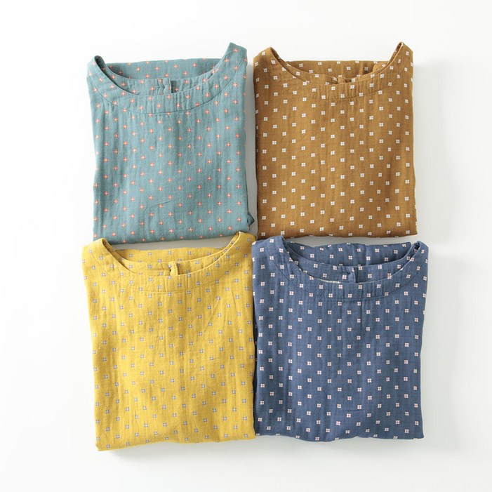 하마마스 A라인 아사면 반팔원피스 여름 루즈핏