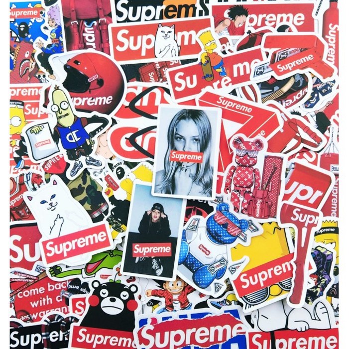 슈프림스티커 50장 세트 supreme 인스 노트북 핸드폰 캐리어 아이패드 꾸미기