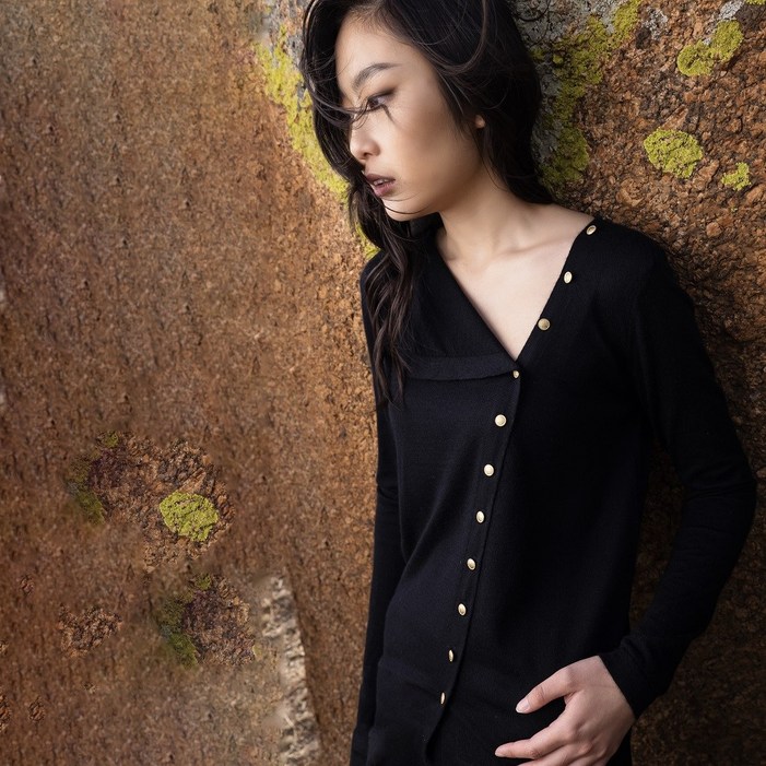 EVSEG 프리미엄 캐시미어 여성 버픈 포인트 가디건 앱섹 몽골 캐시미어 100 83623036