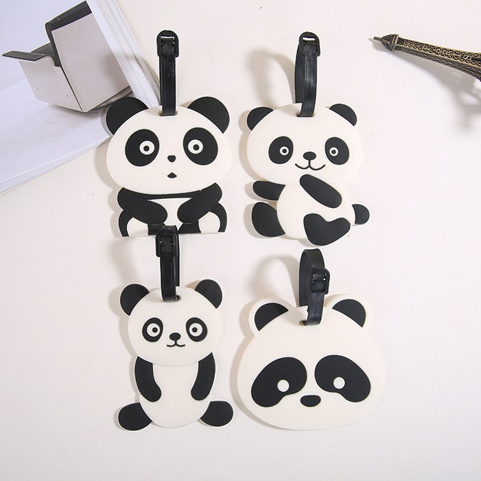4pcs Lume 판다 여행가방 튼튼 캐리어 네임택 PVC 실리콘