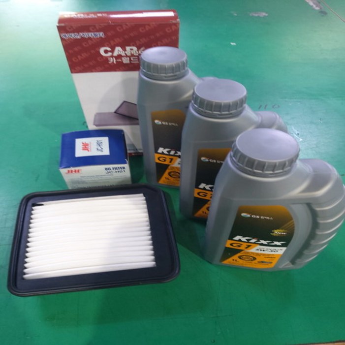 쌍용 코란도투리스모 2.0 디젤 엔진오일 교환3종셋트 23190091006721803009세븐골드 합성유 5W30 6L, 1개