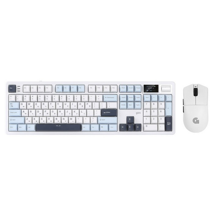 지클릭커 WMK790 8K 무선 블루투스 기계식 키보드 마우스 세트 화이트마린 제주바다37g, 일반형, 제주바다37g, WMK790
