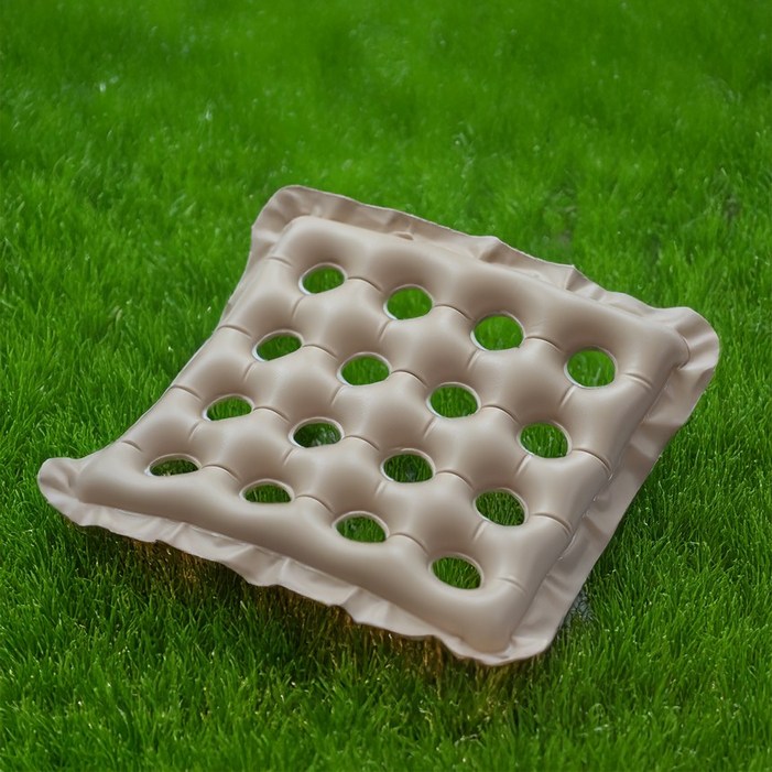 지니스 휴대용 에어방석펌프 비행기 여행용, 베이지