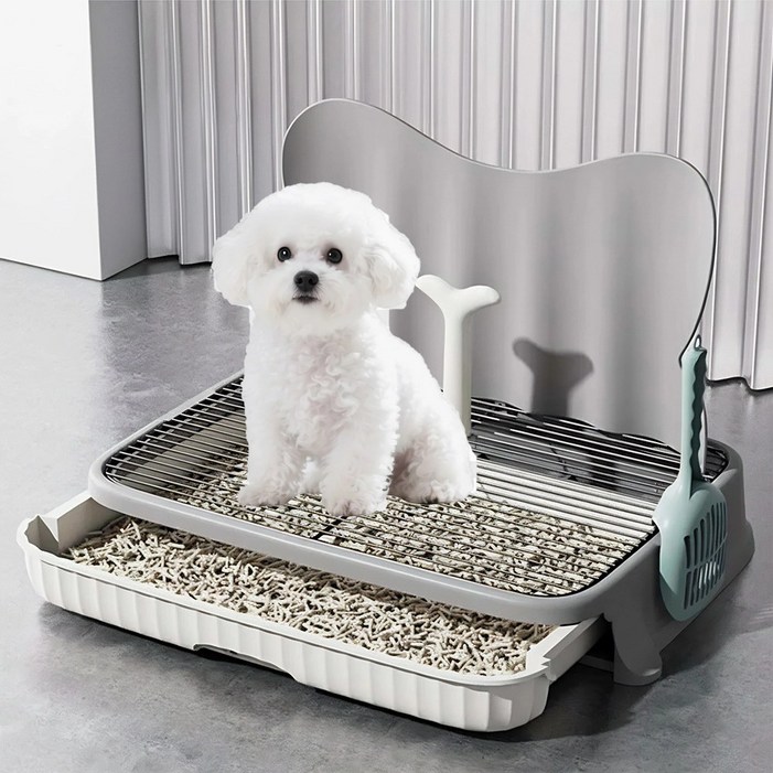 Tinduo 애견 화장실 반려동물 그물망 배변판, 1개, 그레이