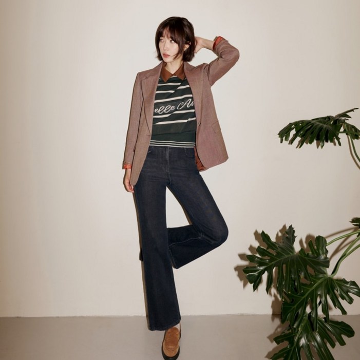 베스띠벨리 24FW 로고 자수 포켓 와이드 데님 팬츠 BJP2269ID