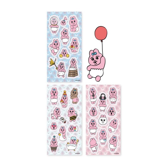 딜리고 빤쮸토끼 다이어리 스티커 북 미니 V1 직장인다이어리스티커 다이어리스티커 일기