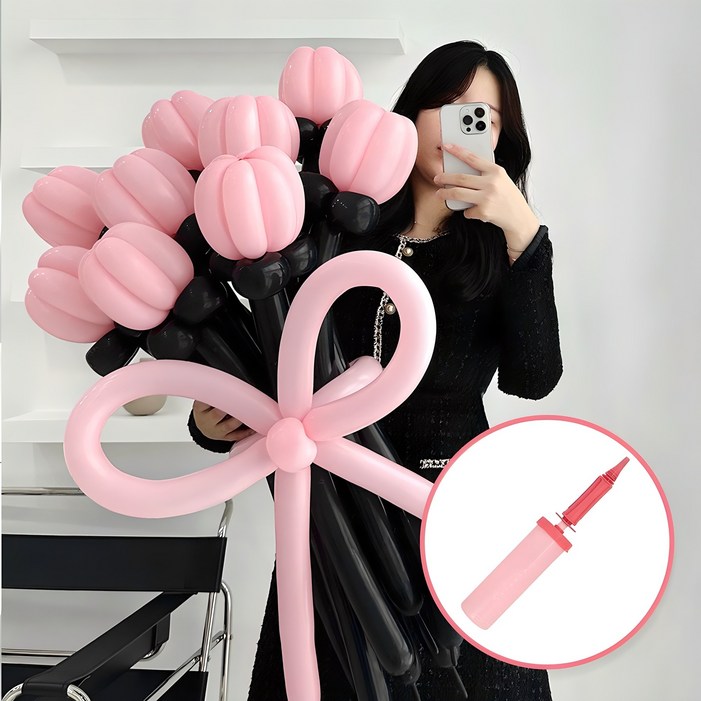 알로카노 DIY 풍선 꽃다발 + 손펌프 , 꽃풍선 만들기