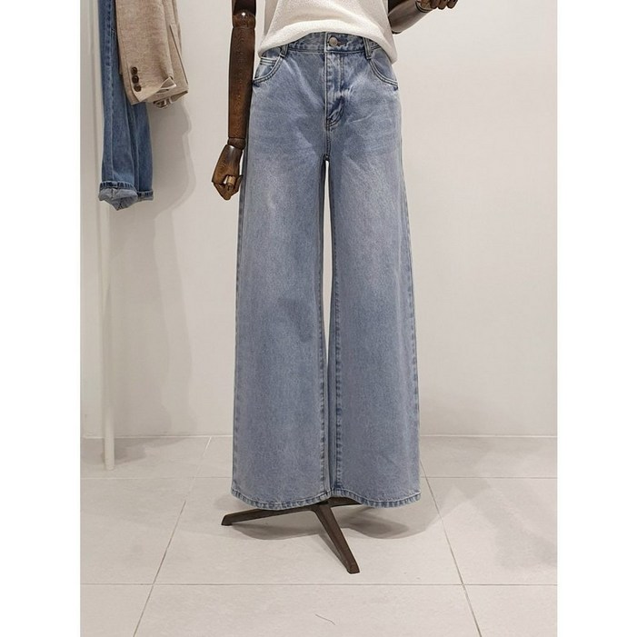 백화점 정품 ZOOC 파주점 zooc 주크 세미와이드 일자핏 워싱 데님팬츠 V252PSA948