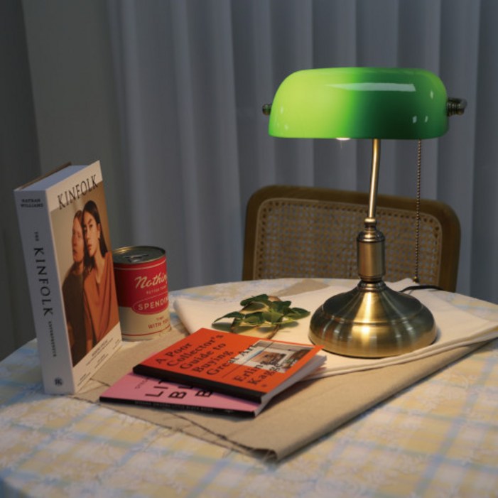 알라딘라이팅 뱅커스램프 빈티지 뱅크스탠드 줄스위치 레트로 엔틱 독서등 하버드스탠드