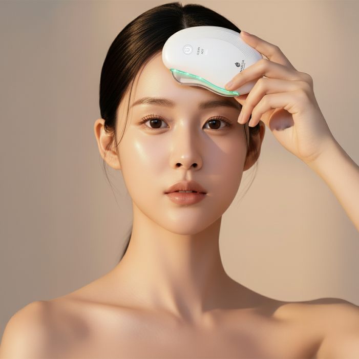 디프 EMS 온열 괄사 마사지기 얼굴 목 전신 리프팅 홈케어