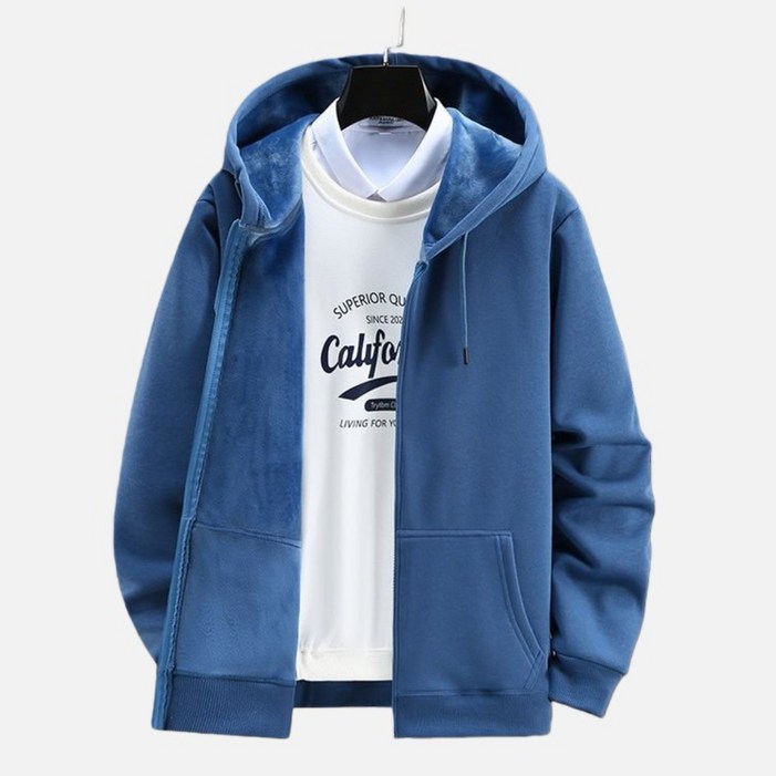 DEARHUA 남자 기모 융털 특양면 베이직 후드집업 맨투맨 겨울 빅사이즈 추천 기본 따뜻한 도톰 방한 코디 단체티 클래식 융기모 면질 오버핏 심플 소프트 남성용 데일리 후드티