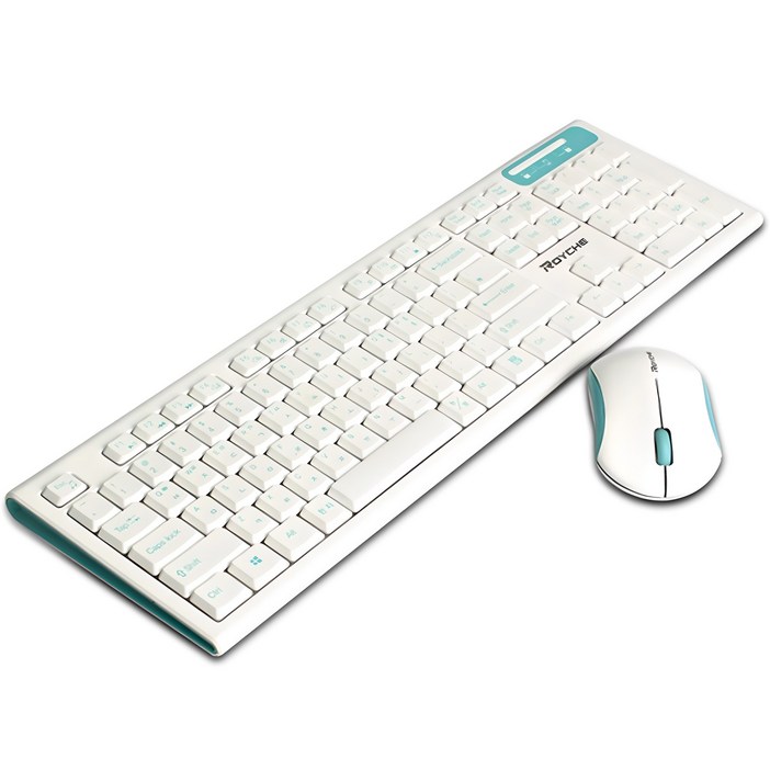로이체 무선 키보드 마우스 세트, RX3100, 화이트, 일반형