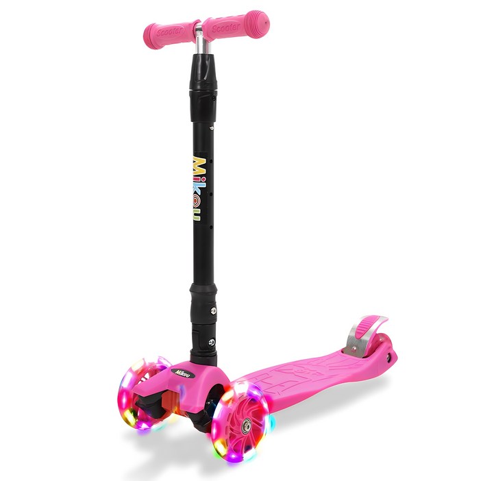 미코우 아동용 접이식 발광 킥보드