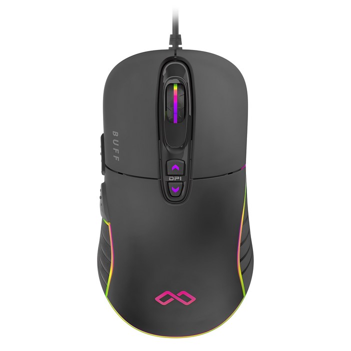 맥스틸 저소음 게이밍 유선 마우스 GMBUFF G10 PRO, GMBUFF G10 PRO, 블랙