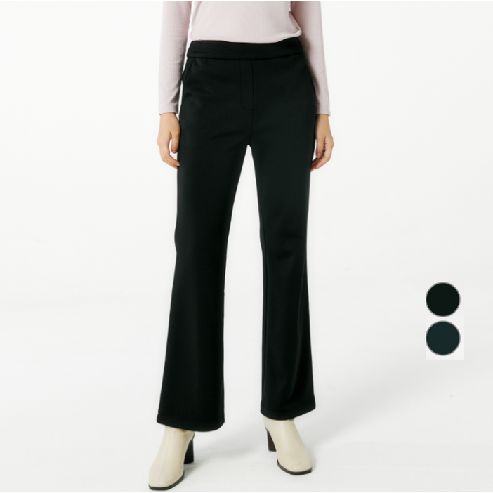 JAJU자주 여성용 올데이 기모 브러시드 부츠컷 팬츠