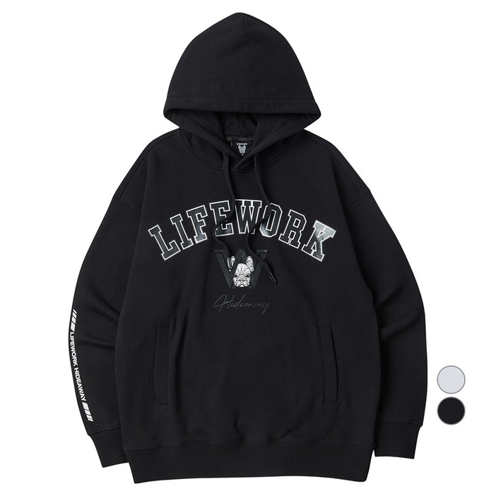 라이프워크 남녀공용 유니버시티 면 후드 LW321HD115