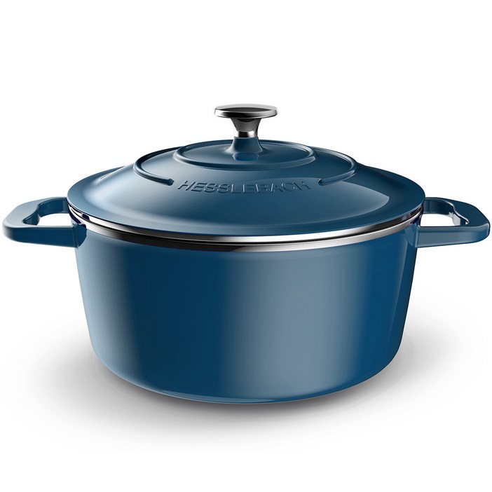 헤슬바흐 인덕션 스테인리스 합금 주물냄비 1.5L, 18cm, 딥라군  버터크림, 1개