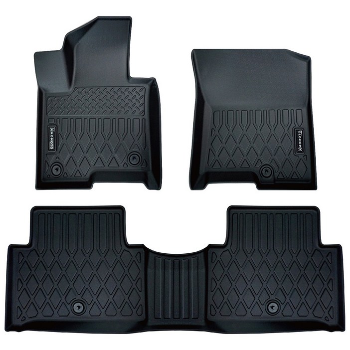 모모토 TPE 3D 고무 카매트 3종 풀세트, 기아 K5 3세대 가솔린 하이브리드 LPG2019, 블랙