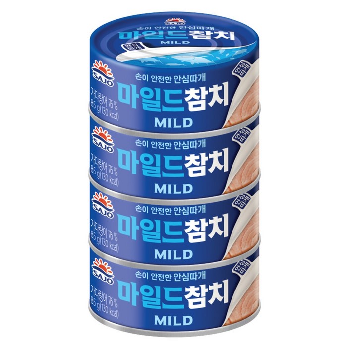 사조참치 마일드참치, 85g, 4개 사조참치 마일드참치, 85g, 4개