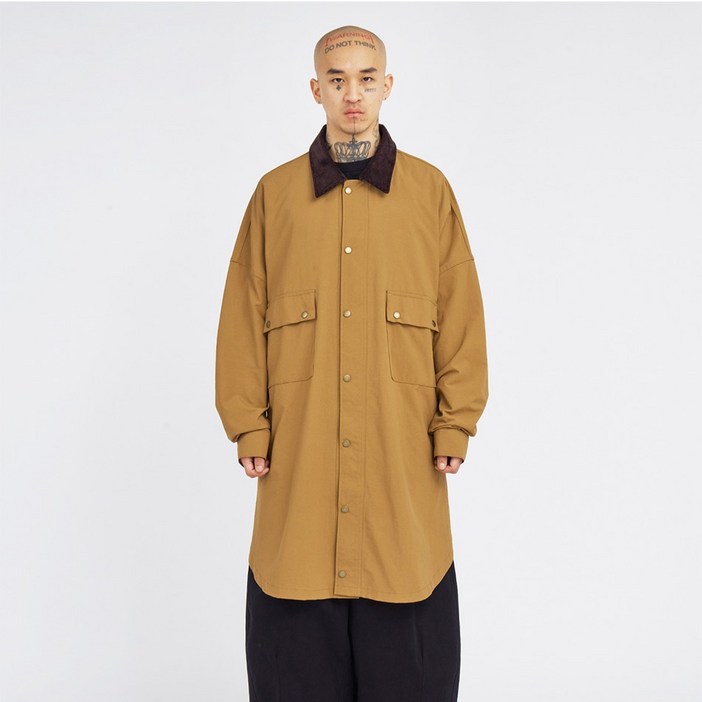 아조바이아조 Oversized Wax Shirt Jacket AJ234OT009