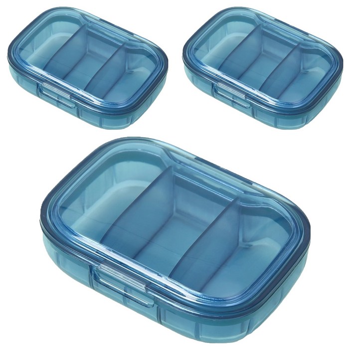 일상속반짝 3칸 약통 블루