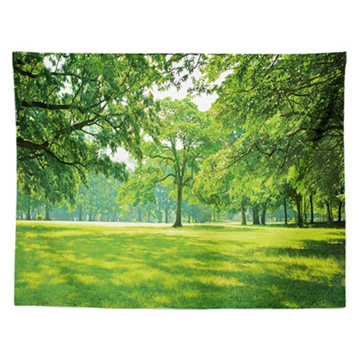 홈플로우 평온한 자연 숲 풍경 홈인테리어 태피스트리, Q