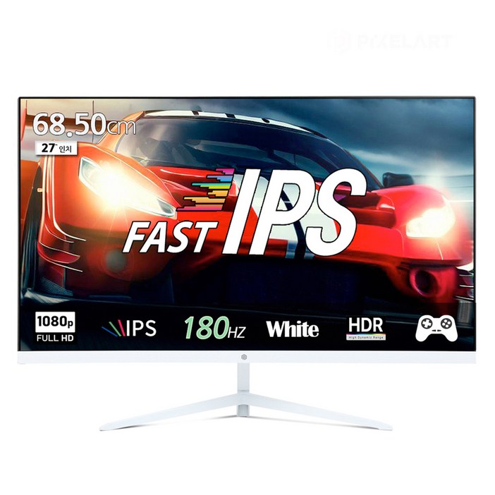 픽셀아트 FHD Fast IPS 180Hz 모니터 화이트, 68cm, PA2718W(무결점)