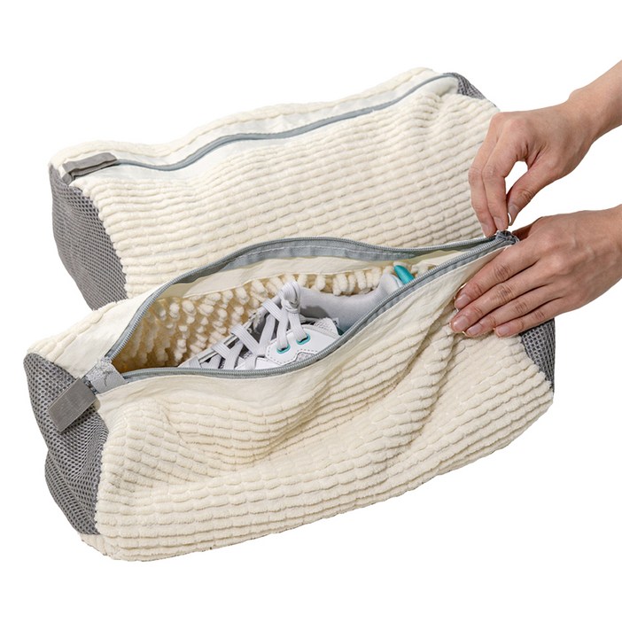 마더스홈 운동화 세탁망, 베이지 + 그레이, 2개