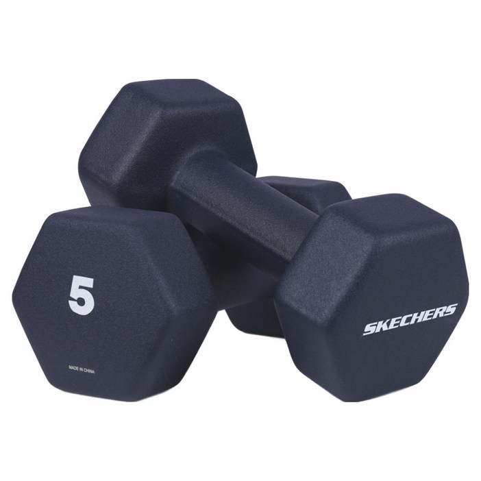 스케쳐스 와이드핏 육각 아령 덤벨, 5kg, 1세트