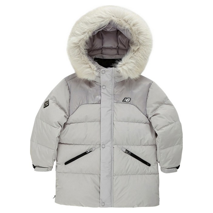 뉴발란스키즈 ESSENTIAL 립스탑 배색 미디다운 구스