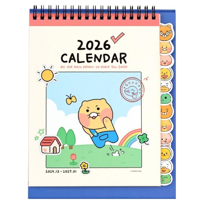 카카오프렌즈 에브리데이 2026년 인덱스 탁상 캘린더