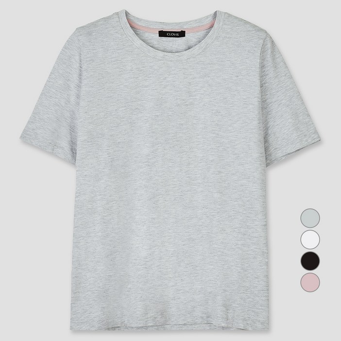 클라비스 여성용 베이직 반팔 티셔츠