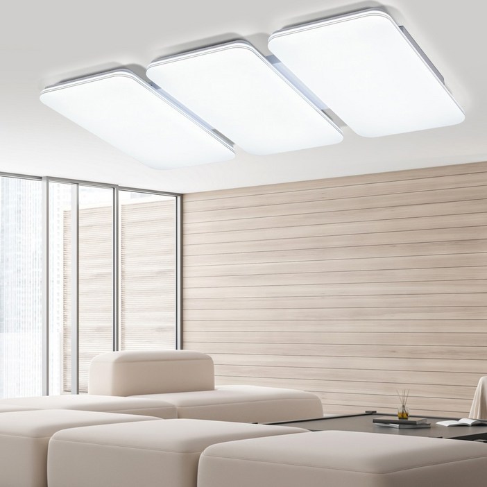 원하 LED 뉴이스트 거실 천장 조명 삼색변환, 리모컨 200W 밝기조절 플리커프리, 화이트