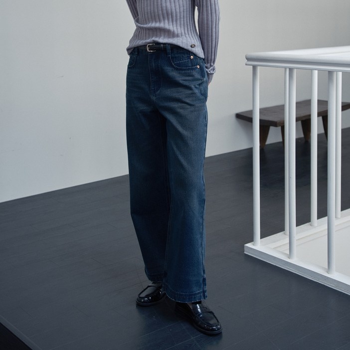 쥬시쥬디 여성용 세미 와이드 데님 팬츠 JZDP021H