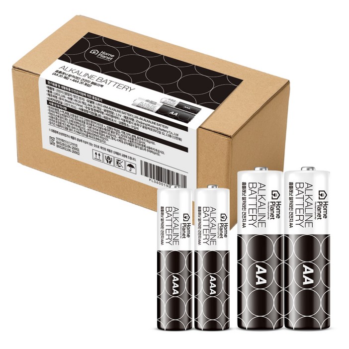 홈플래닛 알카라인 건전지 패밀리팩 AA  AAA