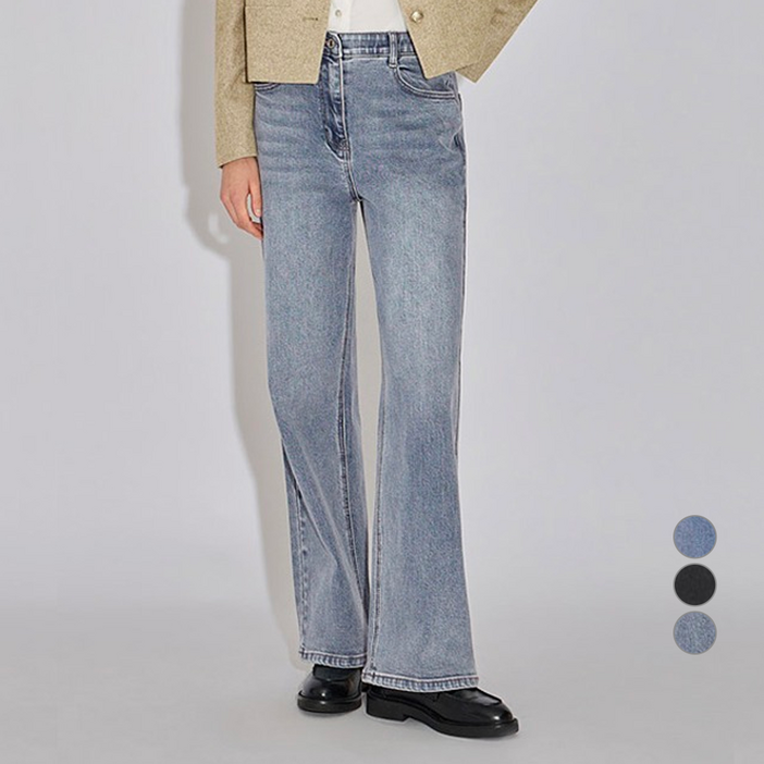 쉬즈미스 여성용 인밴딩 스트레이트 데님 팬츠 SSMSLO32050