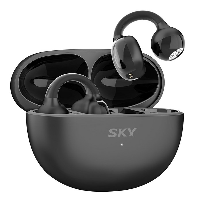 SKY 핏 클립 블루투스 6.0 귀찌 오픈형 무선 이어폰, IM-C1, 블랙
